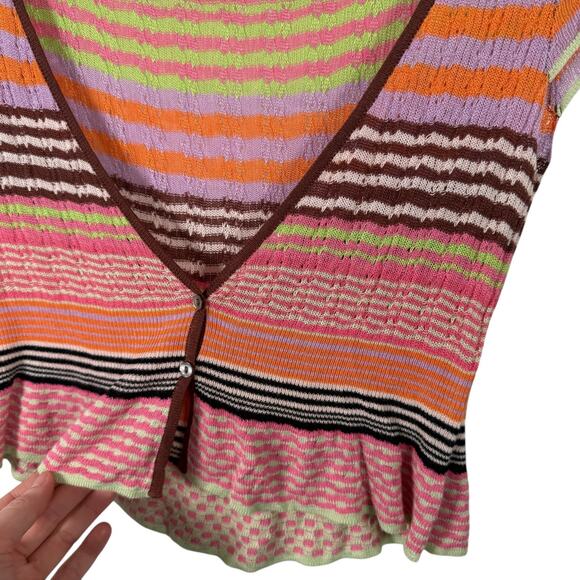 Free People ASO Hannah Montana S1E6 Striped Sweater Vest Y2K Womens Medium - Picture 3 of 7